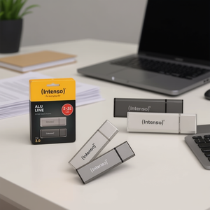 Memoria USB Intenso Alu Line de 32 GB, Paquete de 2, Cuerpo de Aluminio, USB 2.0, para Uso Diario - Product Image 2
