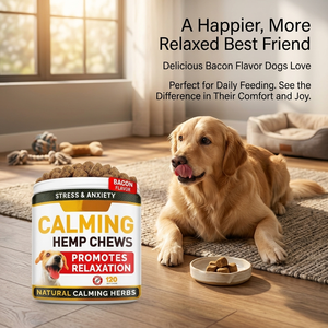 Masticables calmantes para perros, ayuda para aliviar la ansiedad y el miedo, ayuda para dormir, manzanilla natural, triptófano, suplementos para el cuidado de la salud de mascotas - Product Image 5