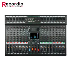 GAX-GS16 Professionele 16 Kanaal 99dsp Mixer 7 Band Stereo Equalizer 48V Audioproject Mixer Met Mp3 Usb Opname Led Display