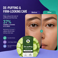 Masque Contour des Yeux en Collagène à la Niacinamide, au Panthénol, au Concombre et à la Caféine, Soutien de la Barrière Cutanée, Repulpant, Vitalité, Faible MOQ, Formule Personnalisée