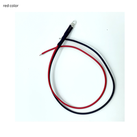 Diode LED à tête ronde avec bride, lentille transparente de 5 mm, émission rouge 620-625 nm, 12 V, avec résistance externe, câble 26AWG de 20 cm pré-câblé