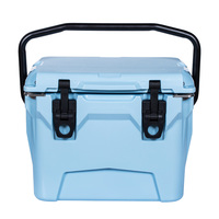 Glacière isotherme rigide rotomoulée étanche de 10 QT pour vin, boissons et bière, avec poignée portable pour canettes