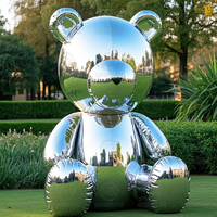 Énorme ours en peluche gonflable intérieur extérieur vacances cour fête jardin décoration géant rempli d'air Sculpture sauter modèle de dessin animé