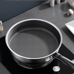 High Quality 3 Layers Stainless Steel Saute <b>Pan</b> Honeycomb Design Ceramic Coating Triply Stainless Steel Frying <b>Pan</b> - Product Image 4