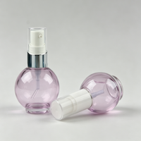 Flacon pulvérisateur rond en verre, vaporisateur cosmétique rechargeable à brume fine, flacon de parfum ou de tonique facial en forme de boule avec pompe