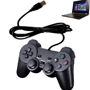 Gran oferta USB 2,0 controlador de juegos con cable Joypad para P2 para PC controlador portátil Gamepad Raspberry Pi juego Joystick para ordenador