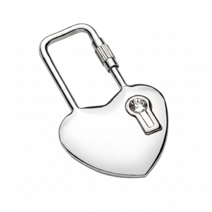 Portachiavi a Forma di Cuore in Cristallo con Pendente in Pietra Trasparente per Regalo d'Amore - Product Image 2