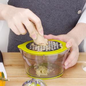 Presse-agrumes manuel multifonctionnel 4 en 1 en acier inoxydable pour fruits, citron, agrumes, orange avec bol et passoire - Product Image 3