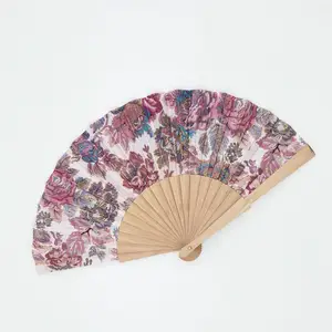 BSBH Großhandel Custom Flora Design Holz Hand Fan für Hochzeits feier Show Geschenk