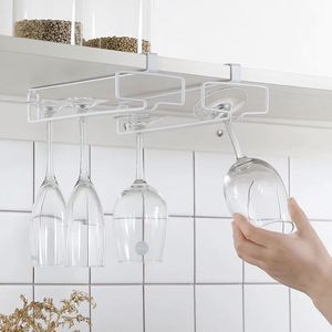 Japanese Style Cabinet Red Wine Cup Holder Free Punching Upside Down Drain Glass Cup Holder Hanging Cup Holder - Product Image 4