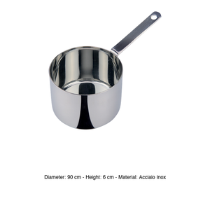 <b>Mini</b> Stainless Steel Saucepan with 1 Handle, 9 × 6 cm, Ilsa Single Portions - Product Image 3