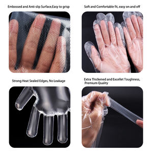 Gants jetables en PE de qualité alimentaire, paquet de 1 paire en papier kraft |   Impression de logo personnalisé pour les restaurants de hamburgers, pizzas et fruits de mer - Product Image 3