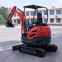 Mini-excavatrice EPA CE avec moteur Kubota, 1 tonne, machine à creuser sur chenilles pour travaux de jardinage, d'aménagement paysager et de terrassement