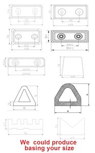長方形EPDMラバーバッファーバンパーブロックラバードックバンパー - Product Image 6