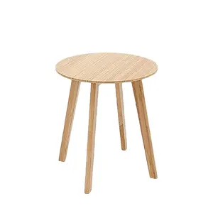 Modern MDF top bamboo wood leg side table coffee table for living room furniture