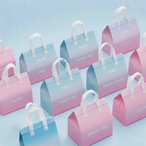 Bolsa Térmica Desechable Personalizada de Tela No Tejida, Plegable y Reciclable para Empaque de Alimentos para Llevar, Ideal para Pasteles, Barbacoa, Té con Leche, Aislada - Product Image 4