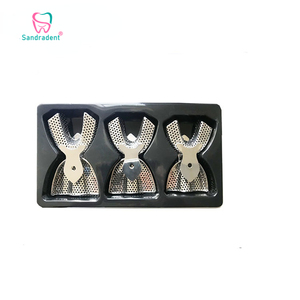 Bandeja Manual para Instrumentos Dentales de Acero Inoxidable 304, Bandeja de Impresión Plateada Blanca de Alta Calidad para Uso en Clínicas Dentales - Product Image 1