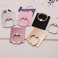 Soporte de Anillo Transparente Plateado para Teléfono Móvil con Rotación de 360 Grados y Soporte de Dedo, Agarre Transparente para Teléfono Móvil