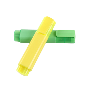 Nuevo tipo Mini resaltador pluma Punta de cepillo oblicuo embalaje suelto de plástico fluorescente único