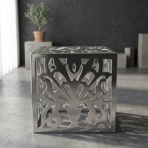 Tabouret de bar en aluminium - Design antique traditionnel, mobilier de bar durable pour salon - Product Image 3