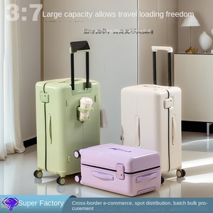 <span class=keywords><strong>Valise</strong></span> moderne à roulettes de 20 pouces, grande capacité, haute qualité, avec porte-gobelet, en matériau PC, cadre en aluminium - Product Image 5