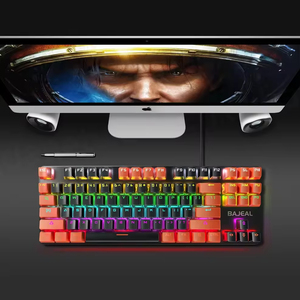 Mechanical Gaming <b>Keyboard</b> OEM 87 Keys Waterproof <b>USB</b> Two-color Keycaps Programmable Anti-Ghosting Hot-Swap 1.6m Cable - Product Image 5