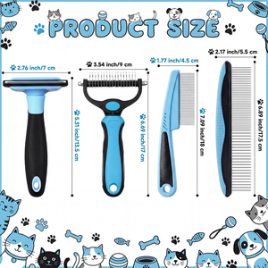 Pet Grooming <b>Kit</b> Set Dog Brush Cat Comb Deshedding Brush Dematting Brush - Product Image 2
