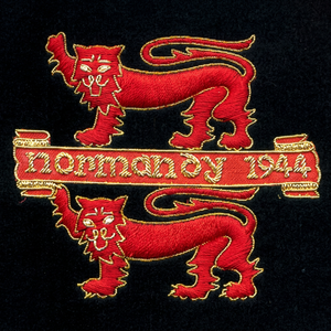 NORMONDY 1944 High Quality Lace Embroidered Patch <b>Sew</b>-On Fabric Badge Circular Luxury Design for Garment - Product Image 1