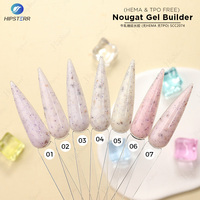 HEMA & TPO FREE Nougat Gel Builder Strength Nails Soak Off Structure Building Gel Natural Nail Builder Glitter Gel Private Label