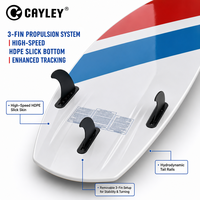 CAYLEY Planche de surf légère et portable pour la plage, durable, pour la pratique du surf et des sports nautiques en mer pour adultes et enfants