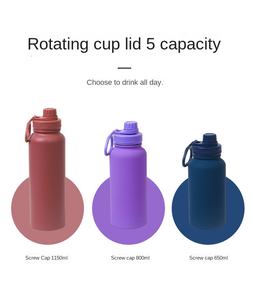 Nouvelle gourde de sport portable à poignées épaisses en acier inoxydable 304, style américain, grande ouverture, tasse d'escalade, double paroi sous vide, cadeau - Product Image 4