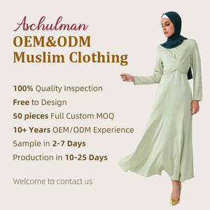 Robe décontractée islamique Aschulman, robe musulmane pour femmes, abaya, Frauen Muslimisches Kleid - Product Image 6