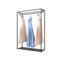 Livraison gratuite Source usine métal noir étage robe de mariée boutique présentoir pour les magasins massifs dans l'affichage