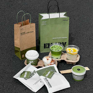 Hotsale sang trọng Vòng Cà Phê Trà giấy ống cho đồ uống nóng và thực phẩm thân thiện với môi ly takeout bao bì cốc giấy - Product Image 4