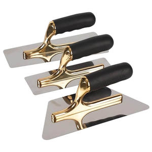 Herramientas de construcción chapadas en oro, acabado de paneles de yeso, paletas de yeso, masilla de hormigón, paleta de yeso Tig de acero inoxidable - Product Image 1