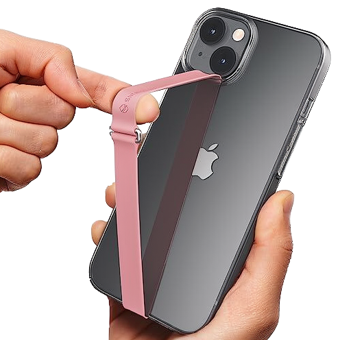 Sinjimoru Reusable Stretching Silicone Phone Strap & Finger Holder Clip Secure Slim Design Sinji Loop Clip 210 Pink