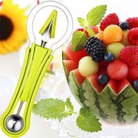 Multifunctionele roestvrijstalen fruitschepset 3-in-1 fruit snijder keuken gadget fruit en groente gereedschap