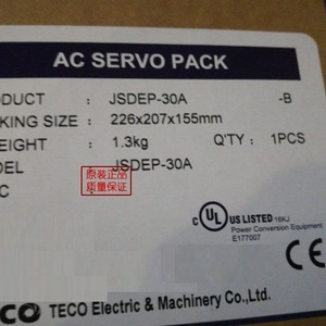 Servomoteur TECO JSDEP-30A, sortie triphasée AC 5,16A, équipement de conversion de puissance - Product Image 3