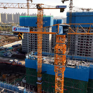 QTZ125(H6015A) 10 T 60m Flat-Top Tower Crane 60m Grúas Torre Precios con capacidad de carga nominal de 10 toneladas - Product Image 3