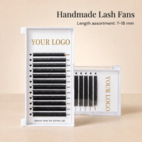 Extensions de cils haut de gamme faites à la main BSF 5D ultra-douces sans boucles, qualité salon, 7-18mm, fabriquées en Chine, emballage personnalisé avec logo