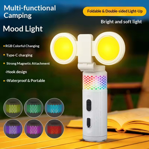Lampe de nuit multifonctionnelle à sept couleurs changeantes, rechargeable par Type-C avec fonction magnétique pour le camping - Product Image 4