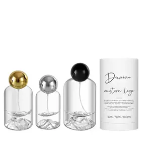 Bouteilles de vaporisateur de parfum Récipient en verre cosmétique 30ml 50ml Bouteille en verre de parfum avec boîte