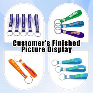<b>Custom</b> Rubber <b>Keychain</b> Keytag, Waterproof Sport <b>Keychain</b>, Brand Logo Soft Silicone Bracelet Wristbands with Keyring - Product Image 4