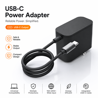 Chargeur mural USB C 65W CE FCC, chargeur GaN PD3.0, adaptateur pour ordinateur portable, câble fixe, prise EU, pour smartphone, ordinateurs portables, logo personnalisé