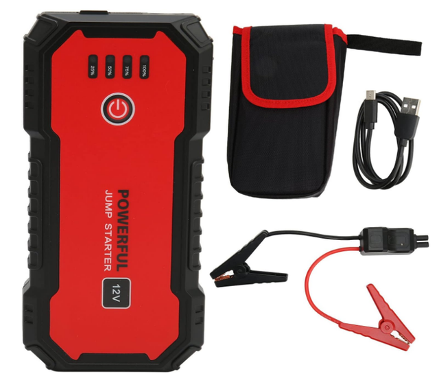 12V Multifunction Digital Display Emergency Portable Car & Motorcycle Jump Starter Power Bank with LED Light