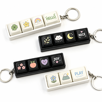 Porte-clés personnalisé en forme de touche de clavier avec base en acrylique, touches personnalisées, anneau métallique – Cadeau publicitaire d'entreprise en gros