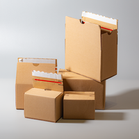 Boîte en carton ondulé recyclable avec impression couleur personnalisée, logo, fermeture éclair, pour cadeaux, cosmétiques, emballage e-commerce, boîte kraft pour les achats