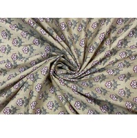 Tela de Algodón Cambray de Alta Calidad, Tejido Beige con Patrón Abstracto y Geométrico, Fácil de Teñir e Imprimir, para Accesorios, Ligera, para Niñas