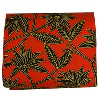 Tissu africain en cire rouge en gros, 100% polyester, tissu imprimé africain