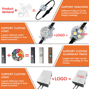 Twinklight 12V IP68 Éclairage paysager en aluminium étanche pour gouttières, éclairage LED adressable pour Noël, éclairage permanent en extérieur - Product Image 3